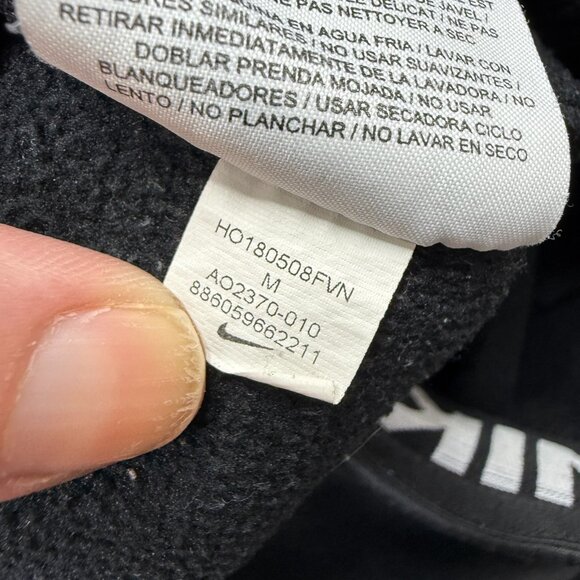 Nike Jogger Men M Black 28" Tapered Fleece DRI-FIT Sweatpants AO2370 b114 - Picture 6 of 16